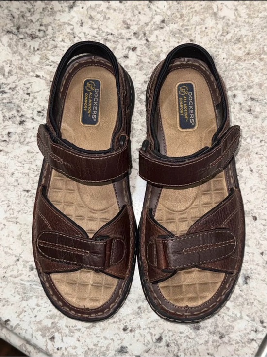 Dockers Other - Dockers Mens Dark Brown Leather Sandals Size 9M